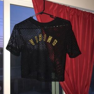 mesh crop top